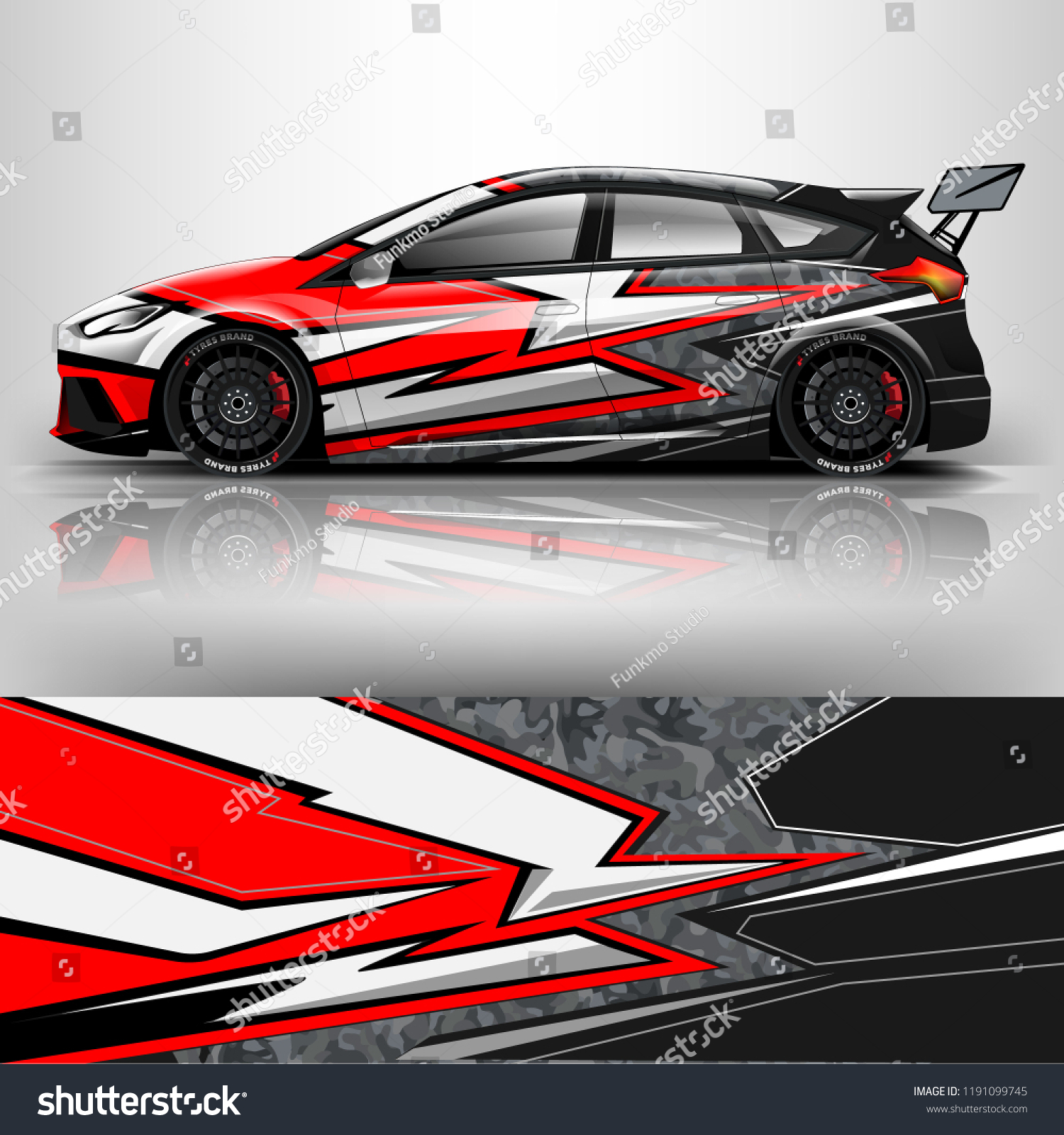 Racing car wrap. wrap design for racing car