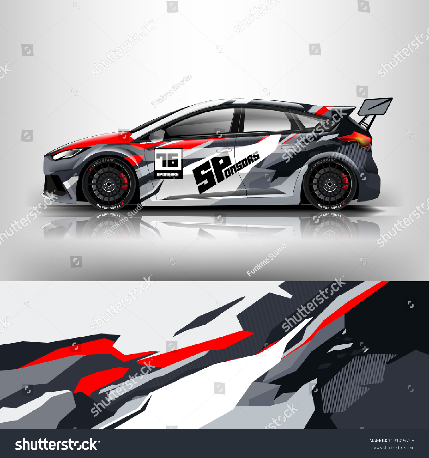 Racing car wrap. wrap design for racing car