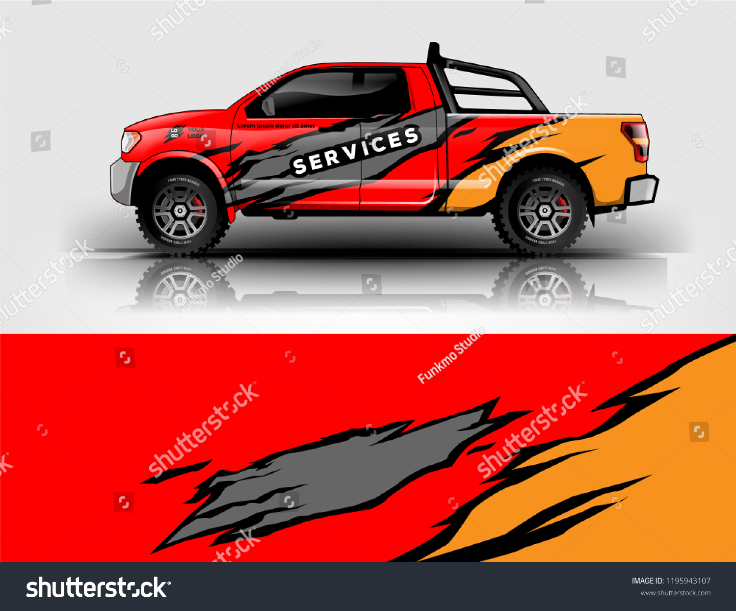 Truck livery design. wrap, sticker, decal design for truck branding, services, and company.