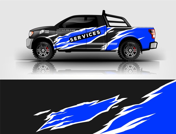 Truck livery design. wrap, sticker, decal design for truck branding, services, and company.