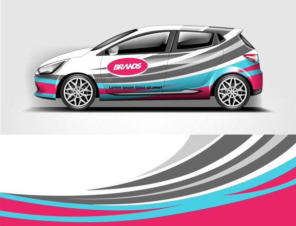 Car wrap design, for branding, services, company.
