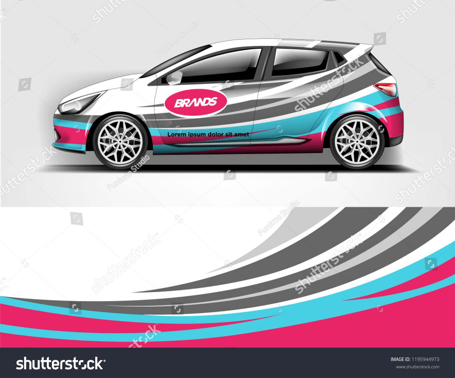 Car wrap design, for branding, services, company.