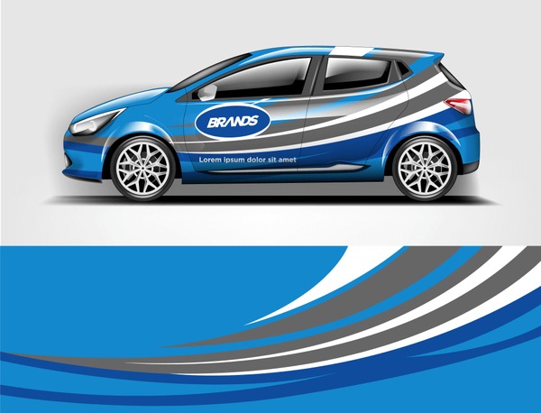 Car wrap design, for branding, services, company.