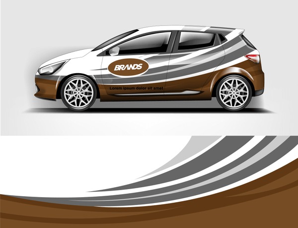 Car wrap design, for branding, services, company.