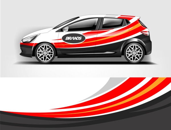 Car wrap design, for branding, services, company.