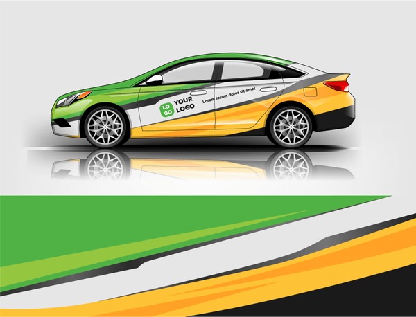 Car wrap design, for branding, services, company.
