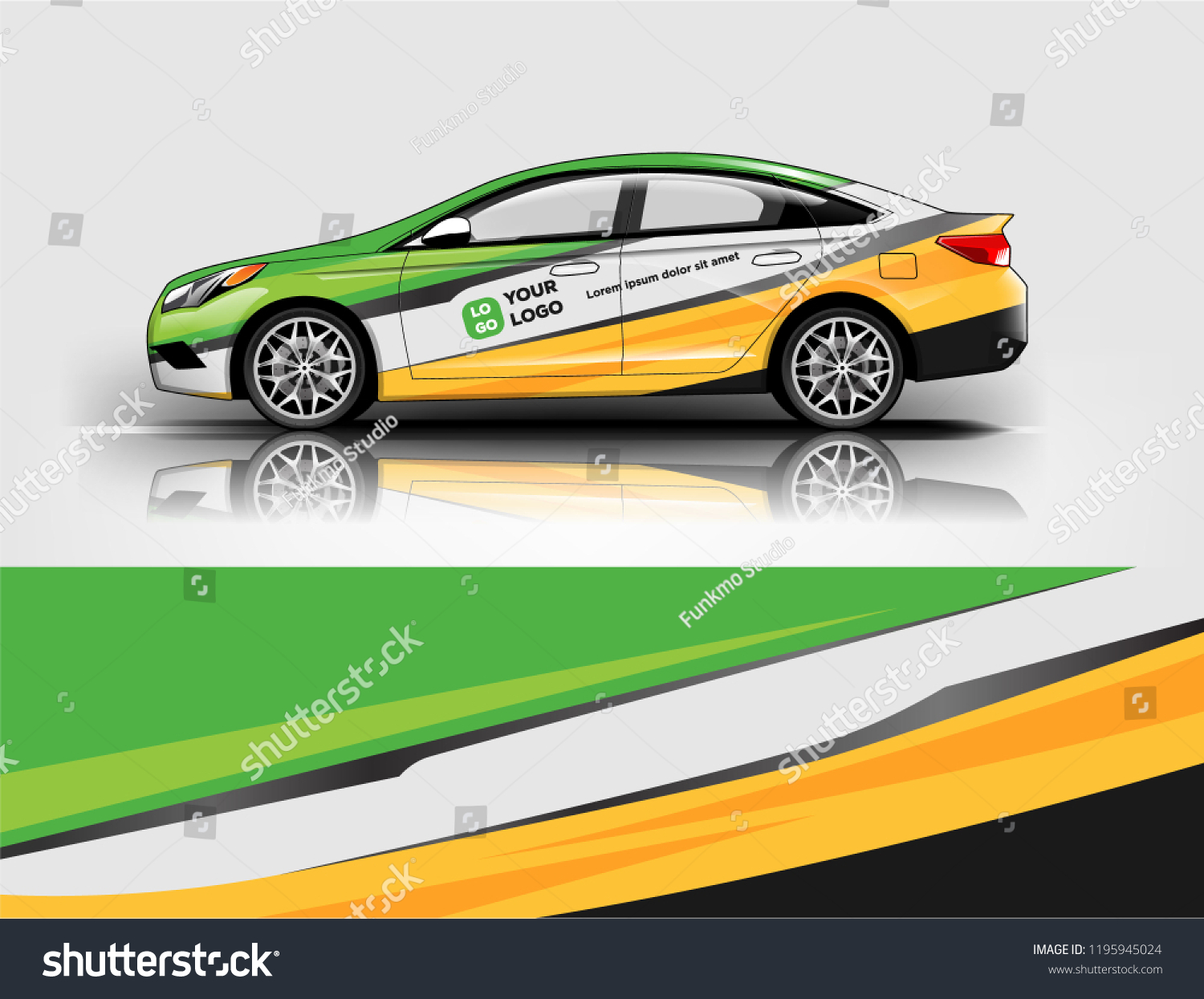 Car wrap design, for branding, services, company.