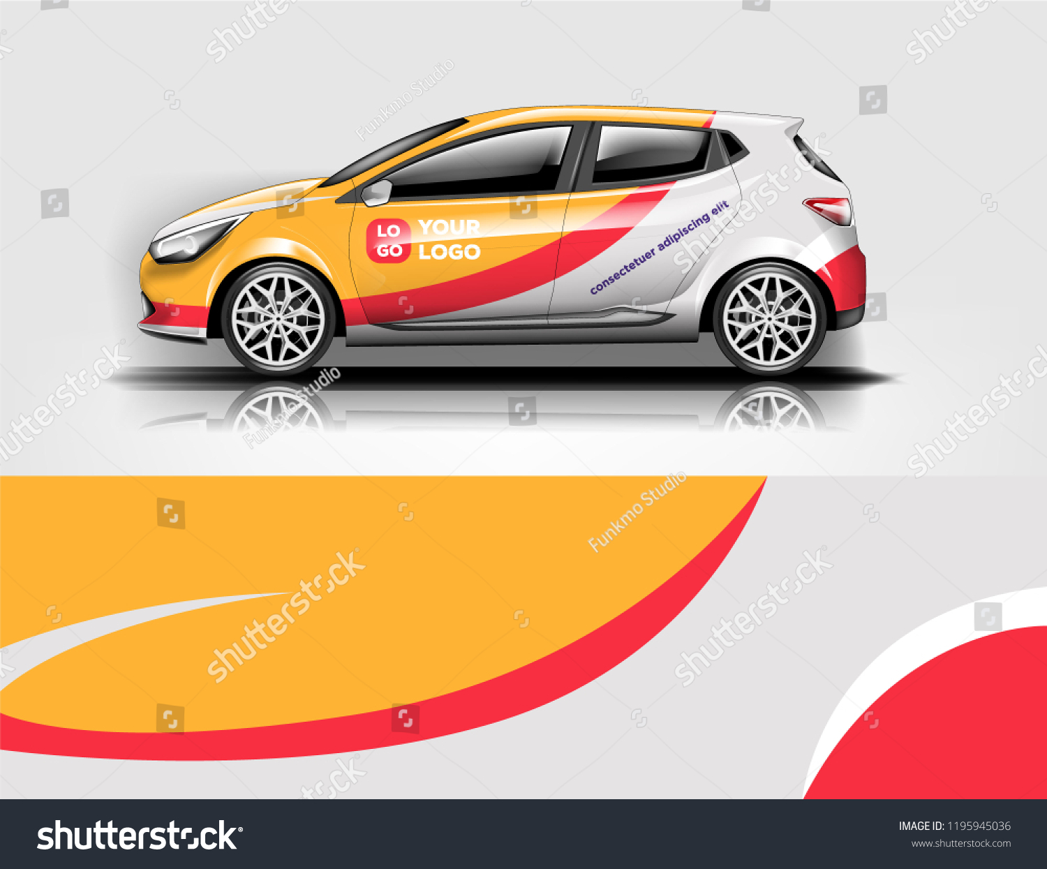 Car wrap design, for branding, services, company.