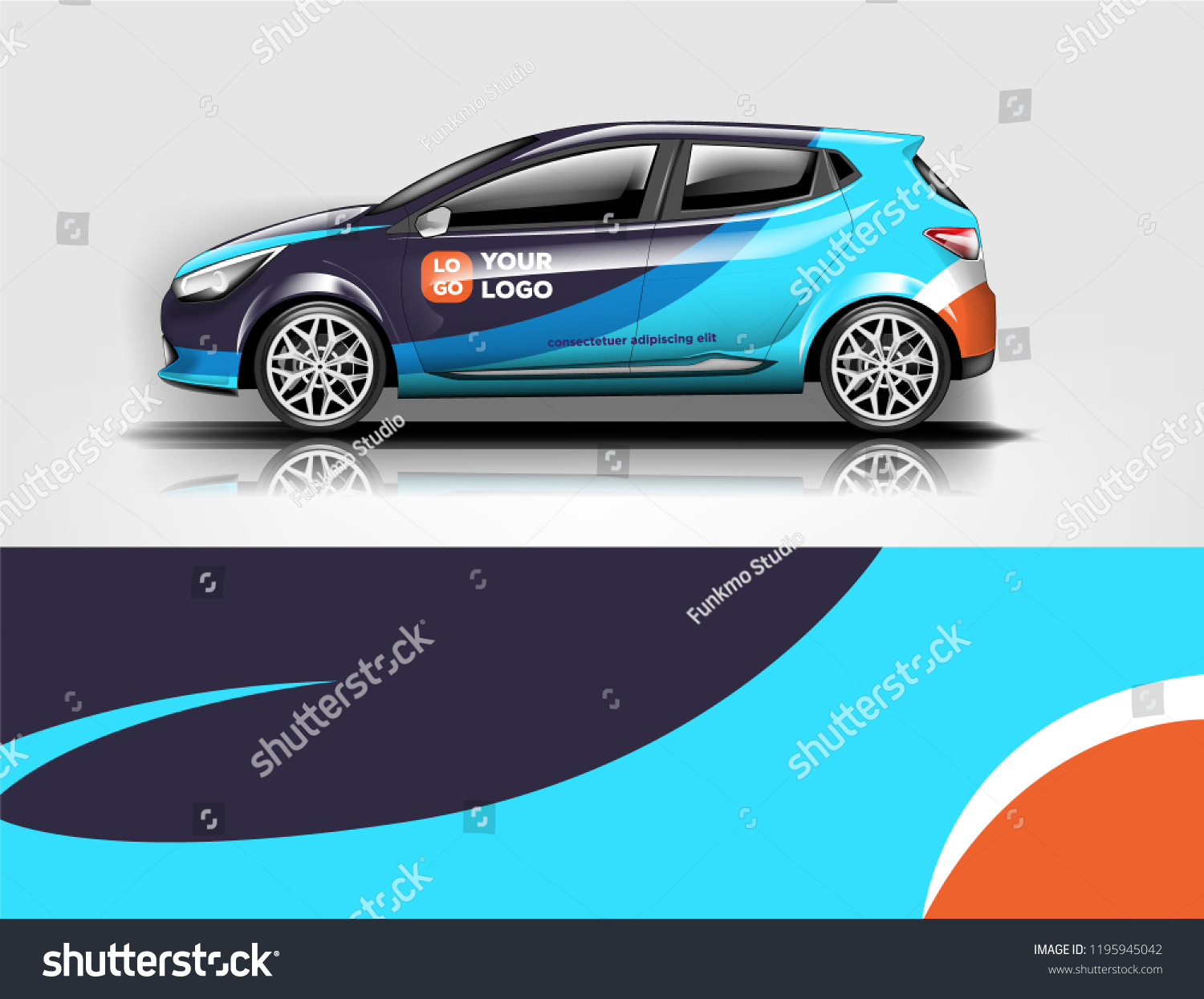 Car wrap design, for branding, services, company.