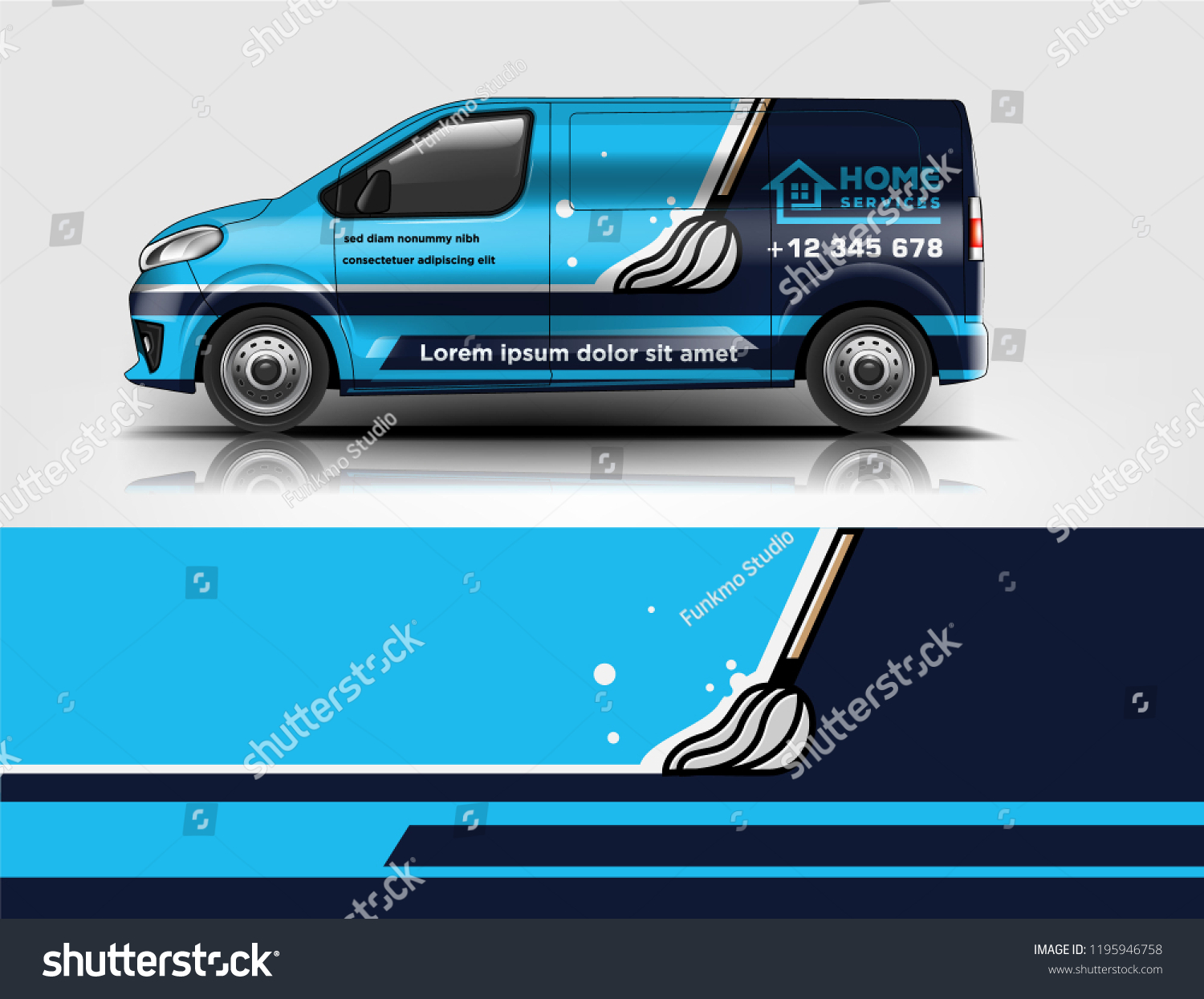 Truck and van wrap design for branding services company.