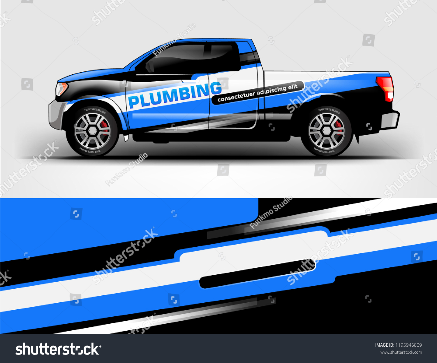 Truck and van wrap design for branding services company.