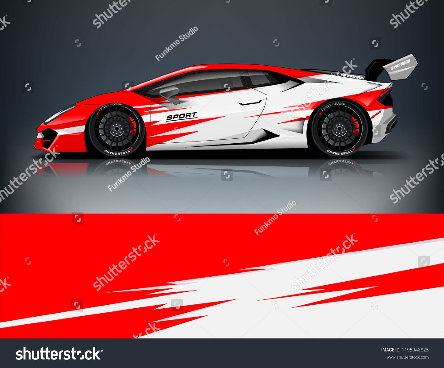 sport car wrap design for branding services company.
