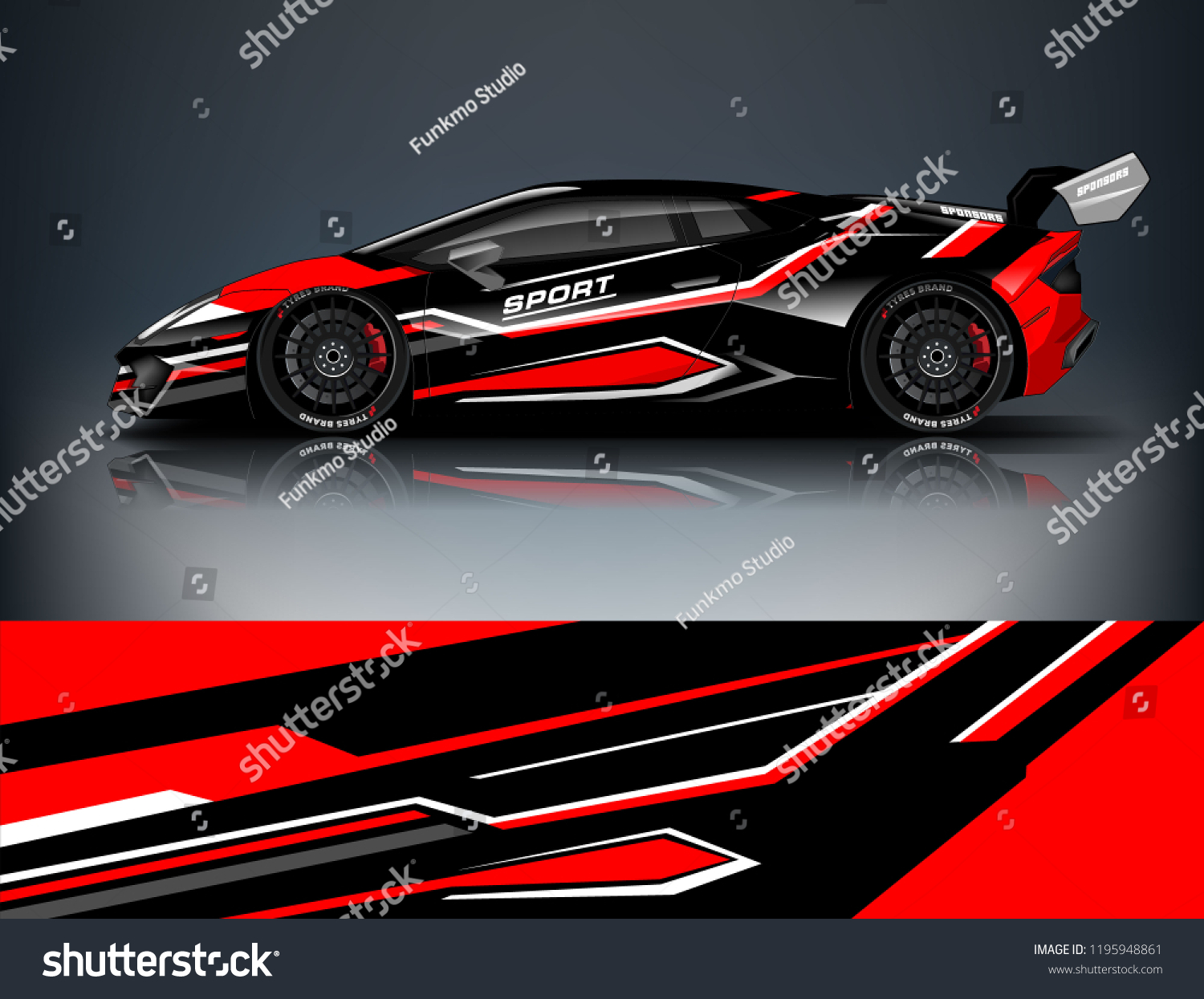 sport car wrap design for branding services company.