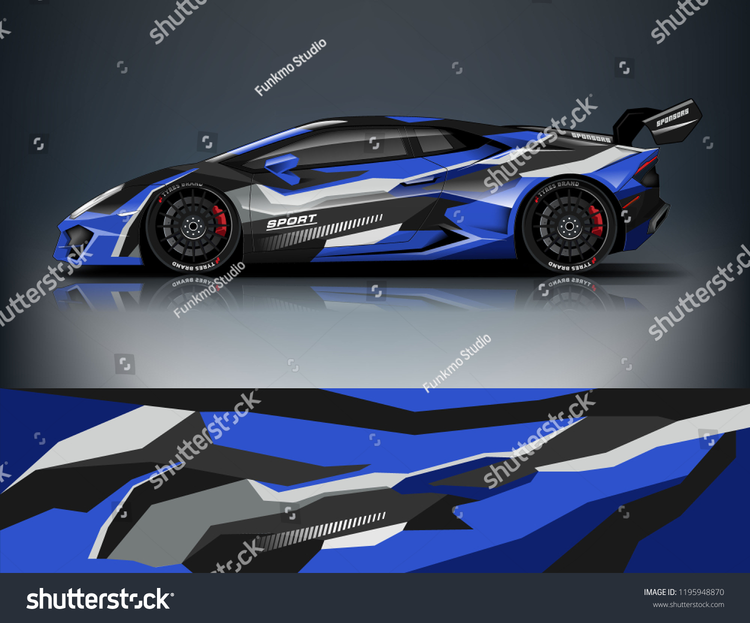 sport car wrap design for branding services company.