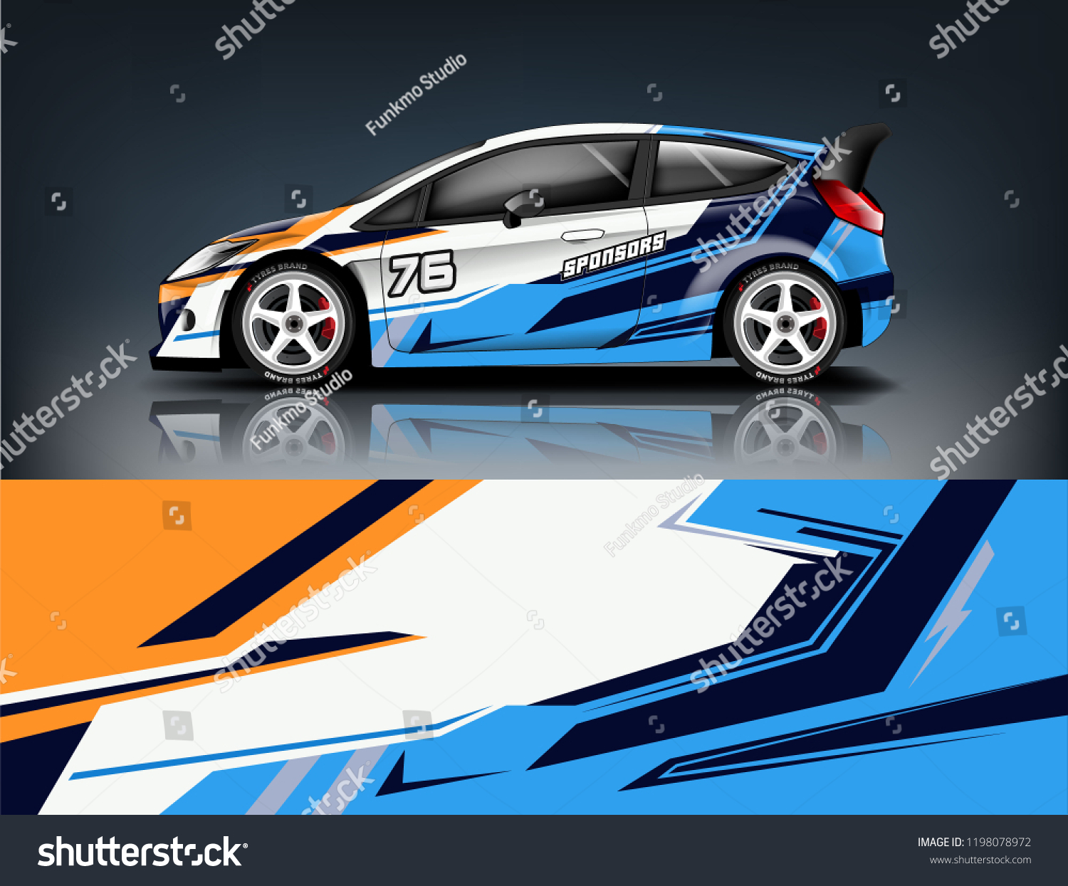 Racing car wrap. abstract strip for racing and branding promotion. car wrap, sticker, and decal. vector eps 10 format.