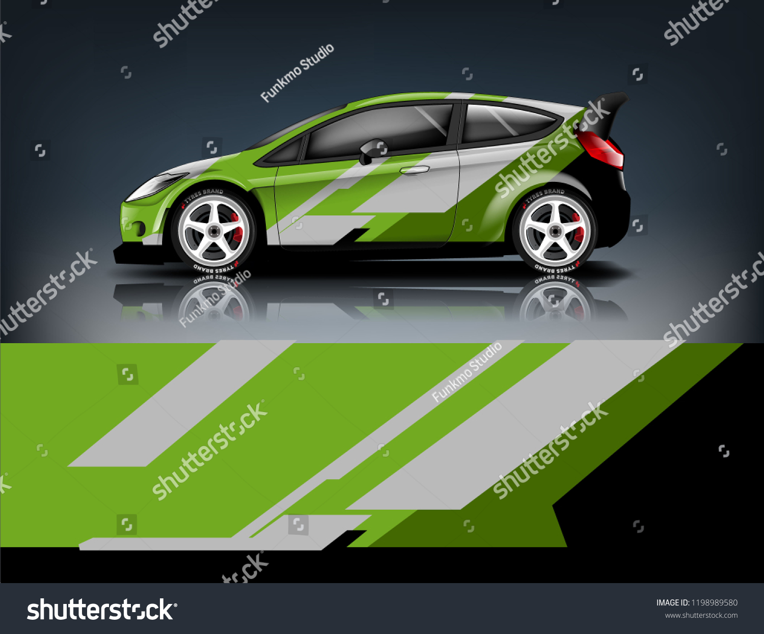 Car decal wrap design vector. Graphic abstract stripe racing background kit designs for vehicle, race car, rally, adventure and livery