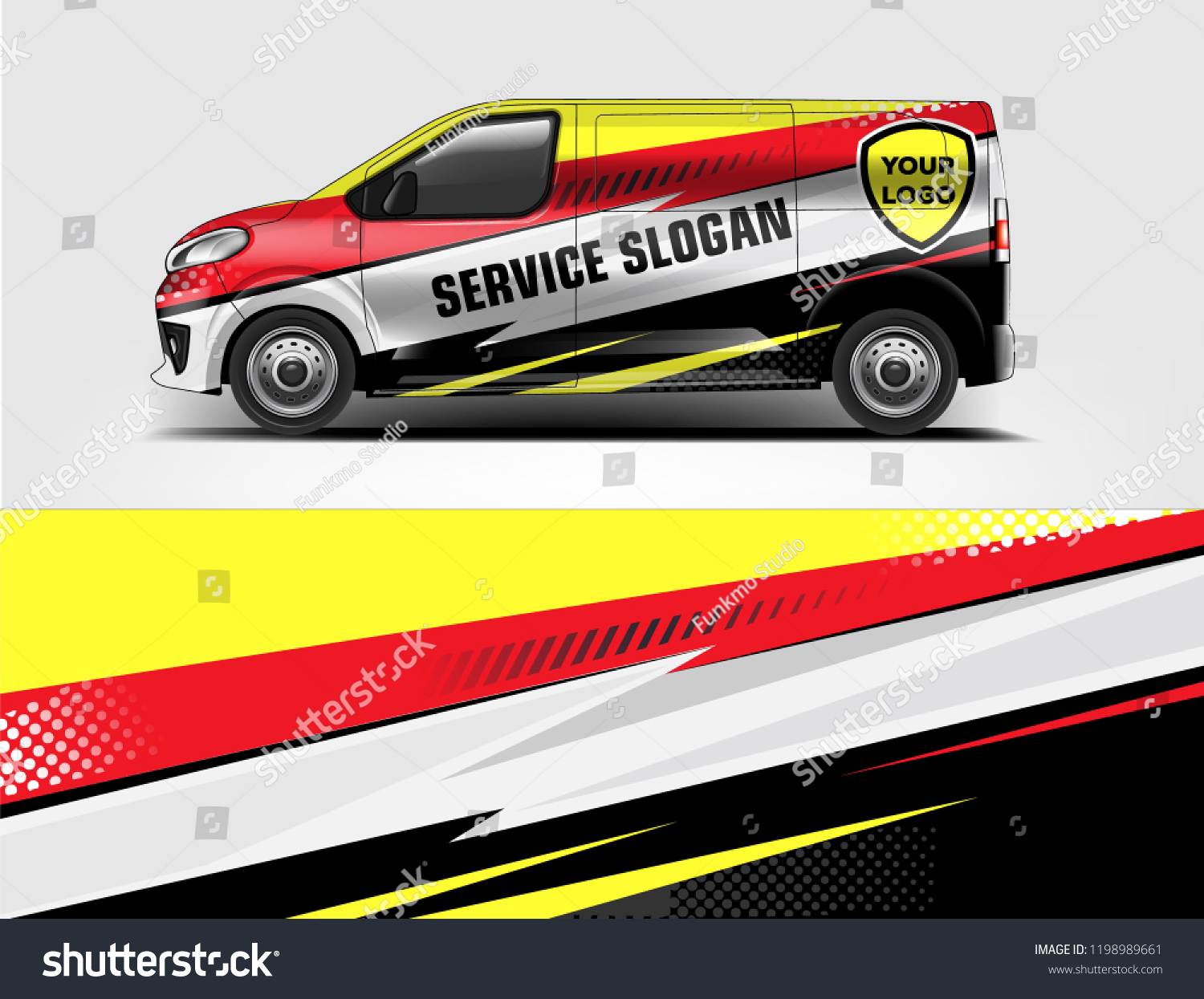Car decal wrap design vector. Graphic abstract stripe racing background kit designs for vehicle, race car, rally, adventure and livery