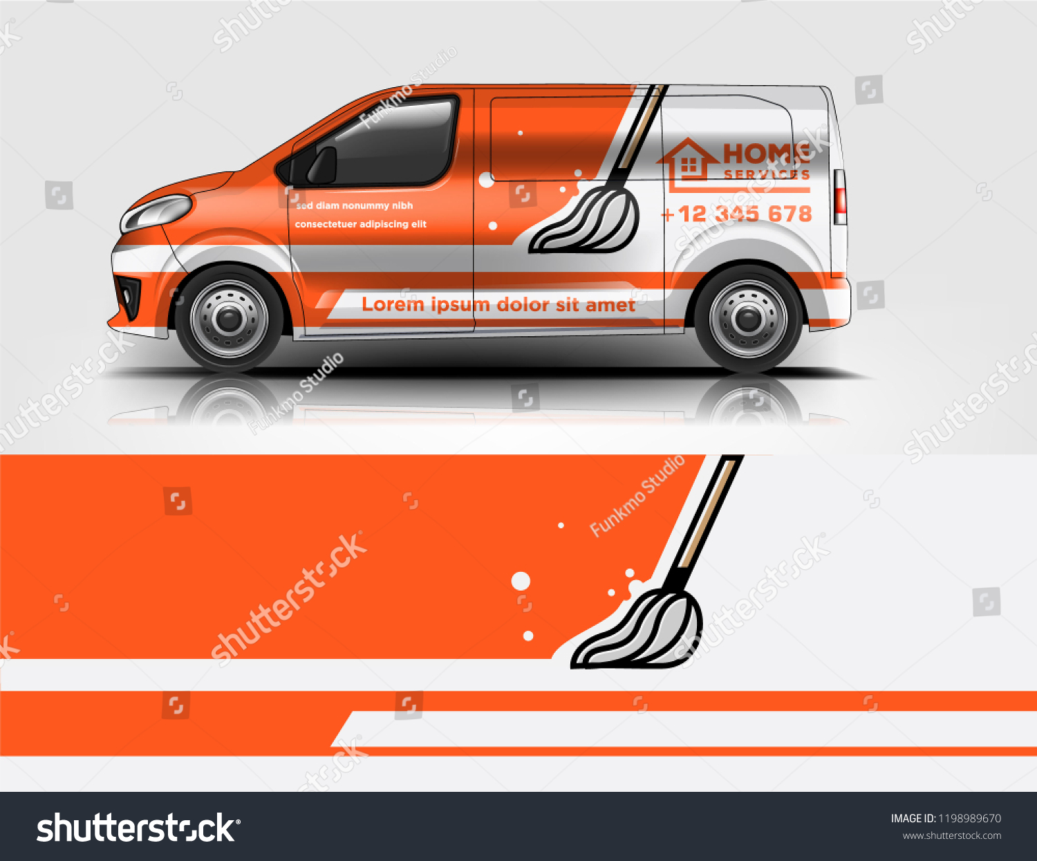 Car decal wrap design vector. Graphic abstract stripe racing background kit designs for vehicle, race car, rally, adventure and livery