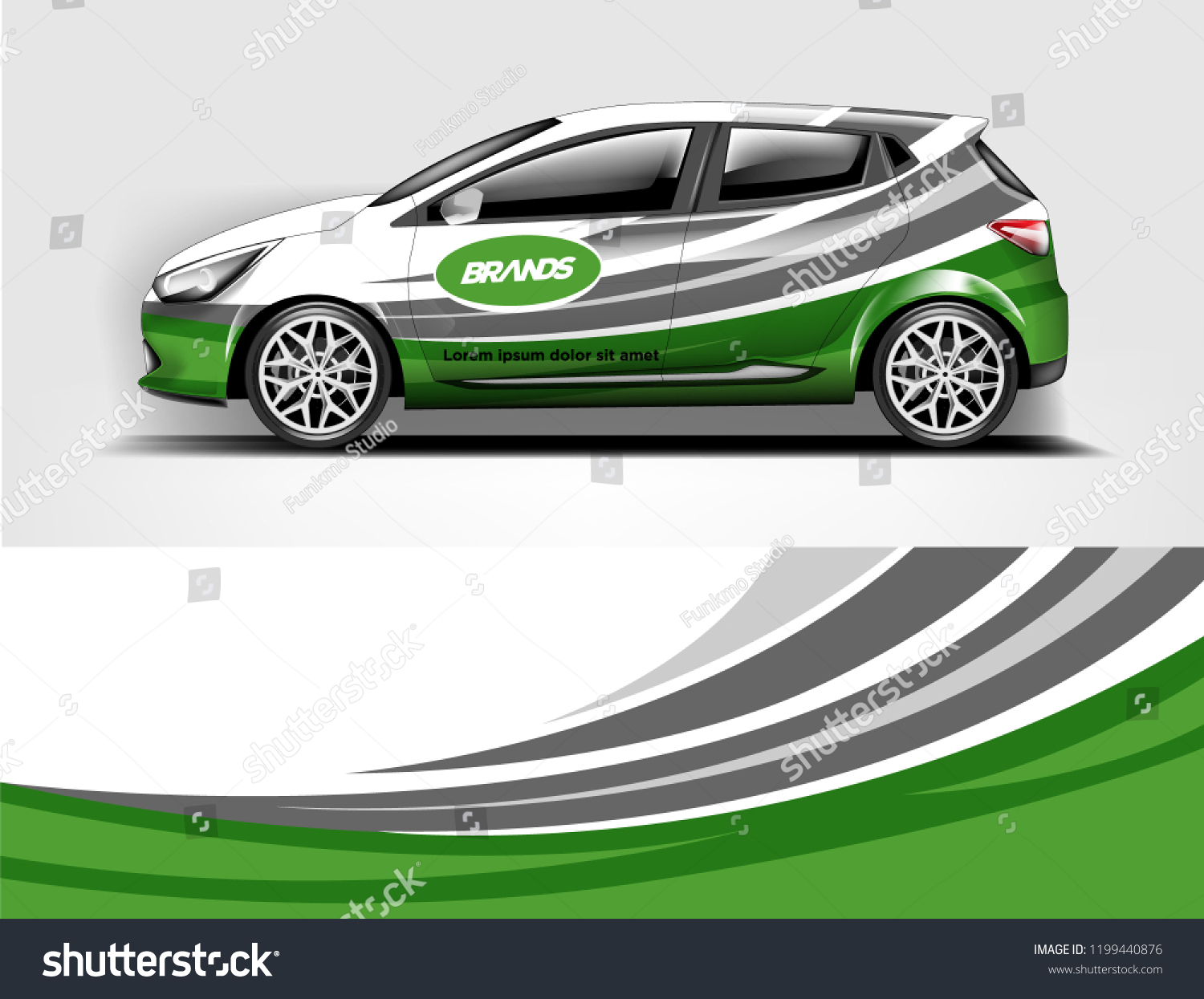 Company branding Car decal wrap design vector. Graphic abstract stripe racing background kit designs company car