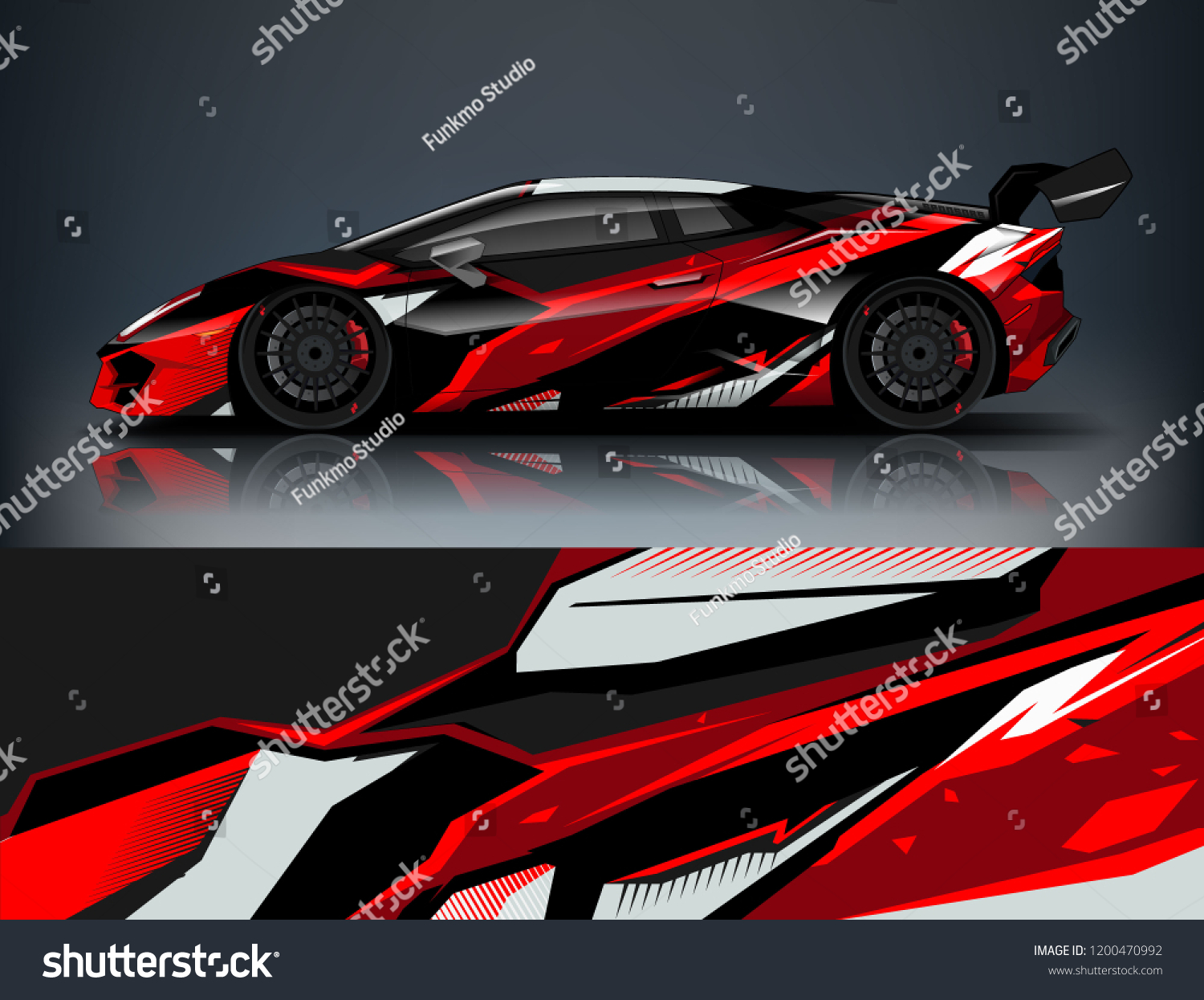 Racing car wrap design. Sport car. abstract background with vector.
