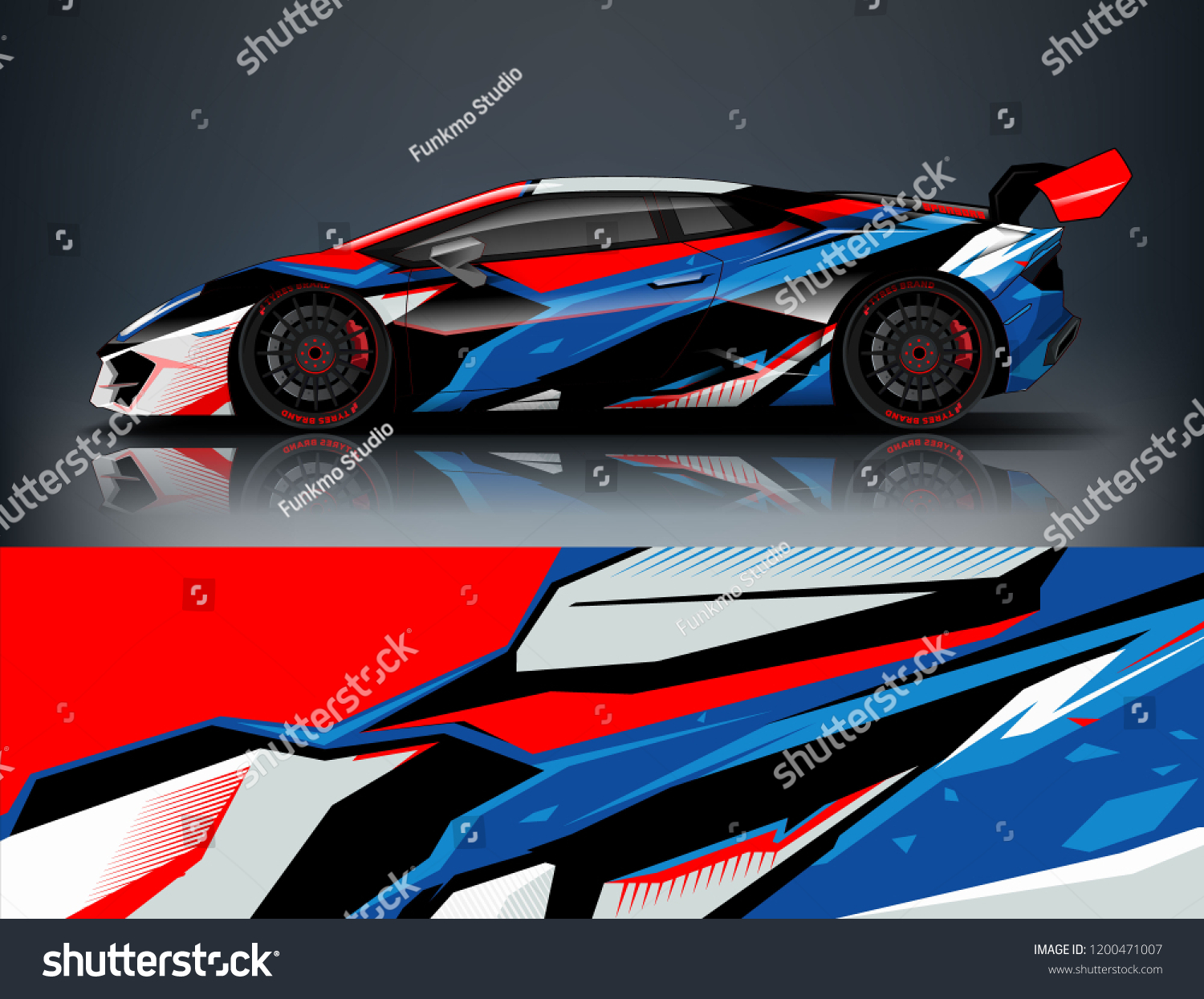 Racing car wrap design. Sport car. abstract background with vector.