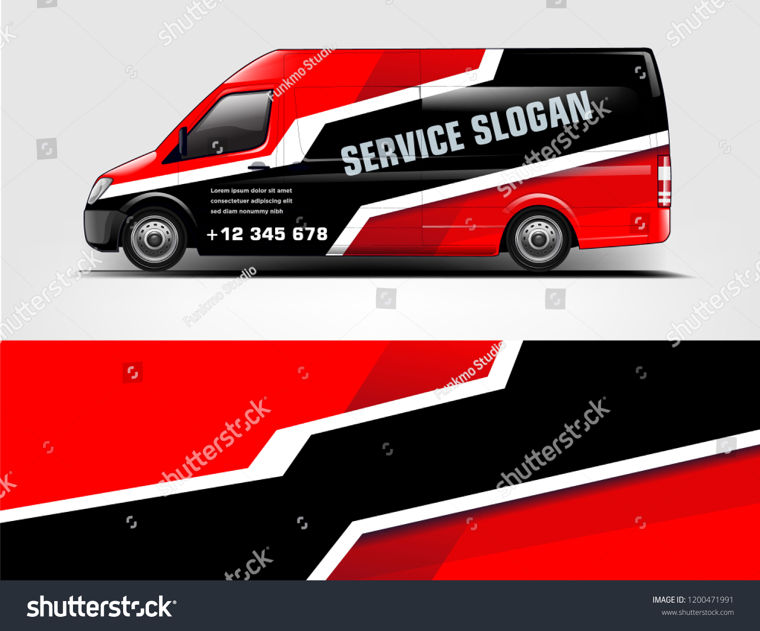 Car decal wrap design vector. Graphic abstract stripe racing background kit designs for vehicle, race car, rally, adventure and livery