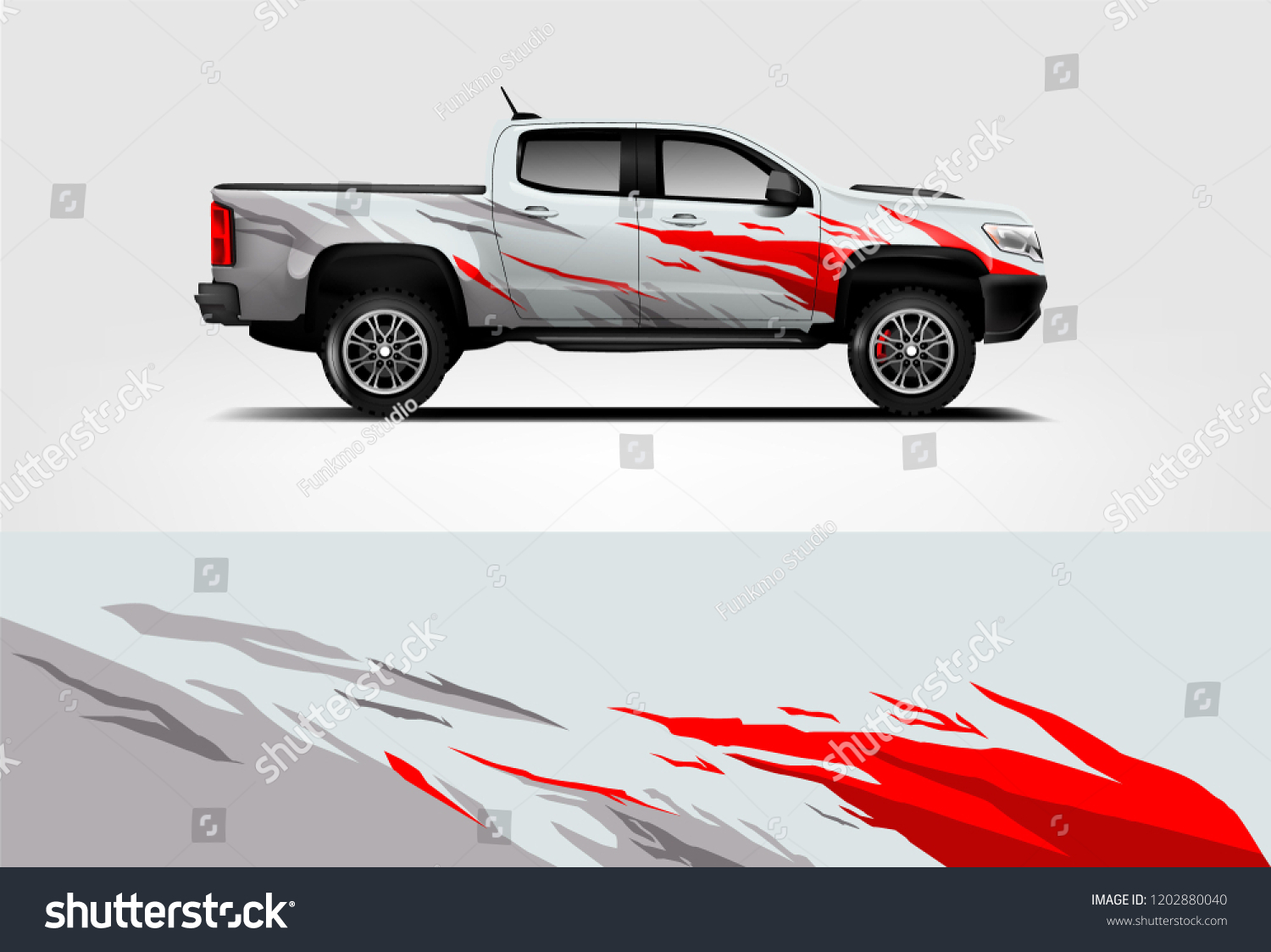 Truck wrap design. Wrap, sticker and decal design for company. Vector format