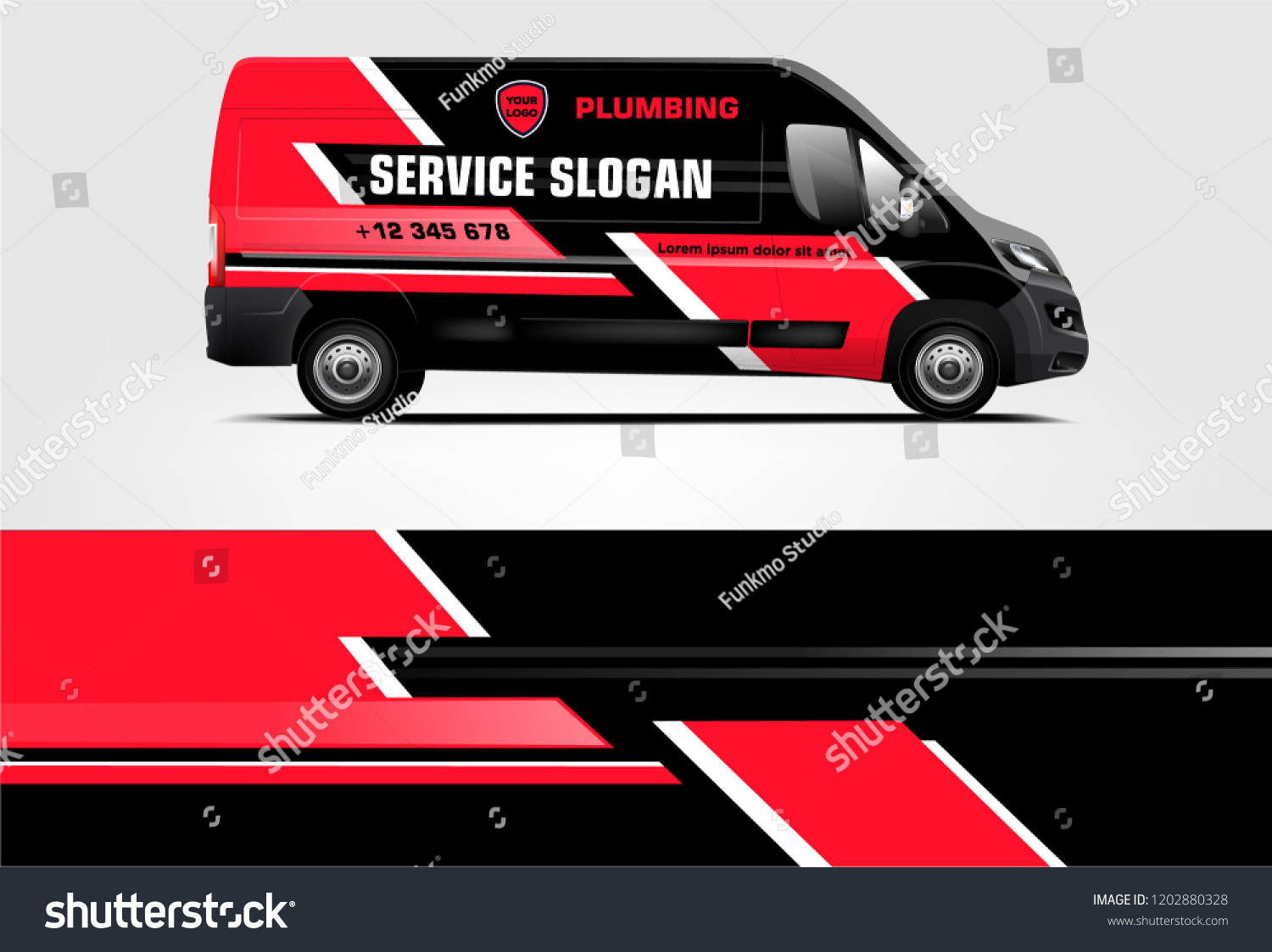 Van wrap design. Wrap, sticker and decal design for company. Vector format