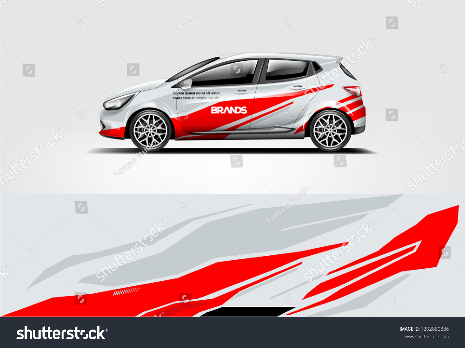 Car wrap design. Wrap, sticker and decal design for company. Vector format
