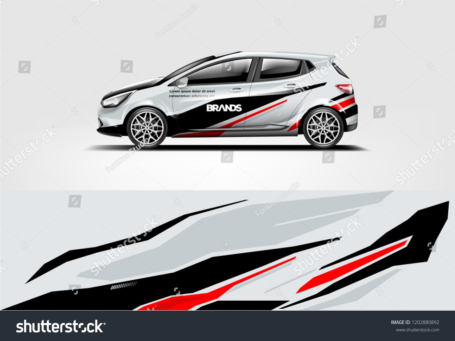 Car wrap design. Wrap, sticker and decal design for company. Vector format