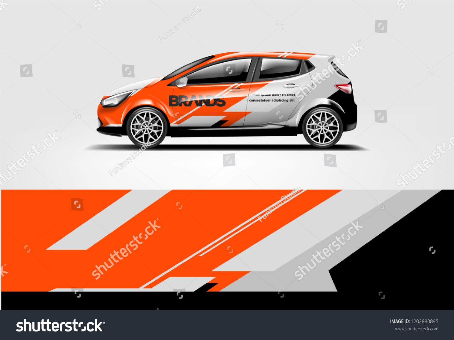 Car wrap design. Wrap, sticker and decal design for company. Vector format