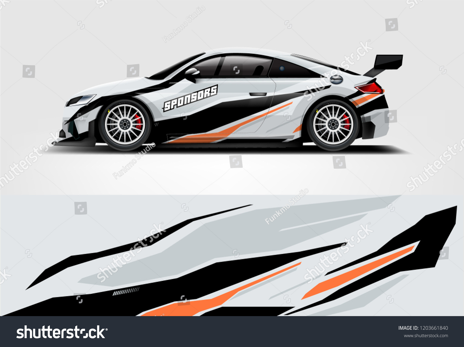 Sport car racing wrap design. vector design.