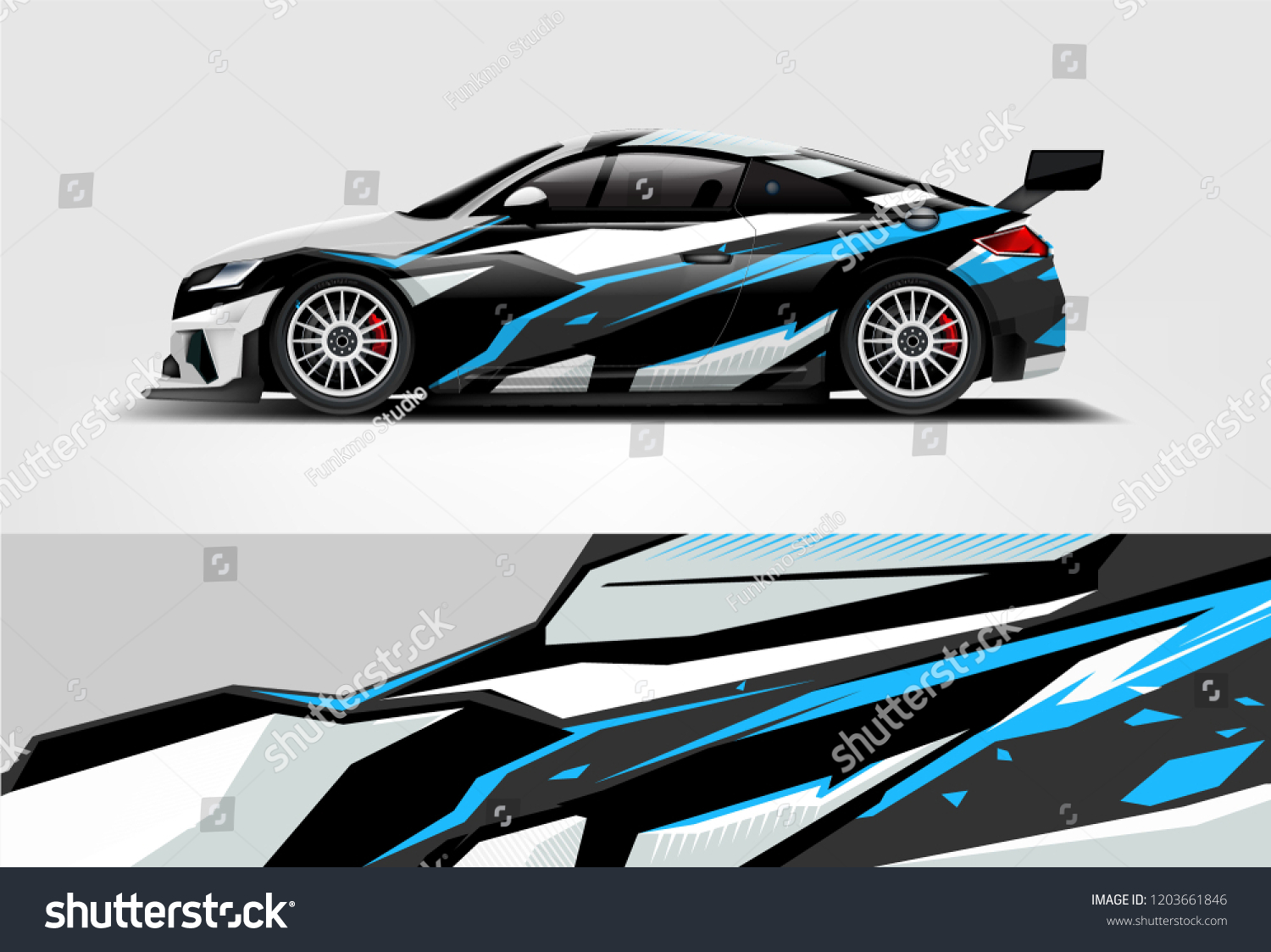 Sport car racing wrap design. vector design.