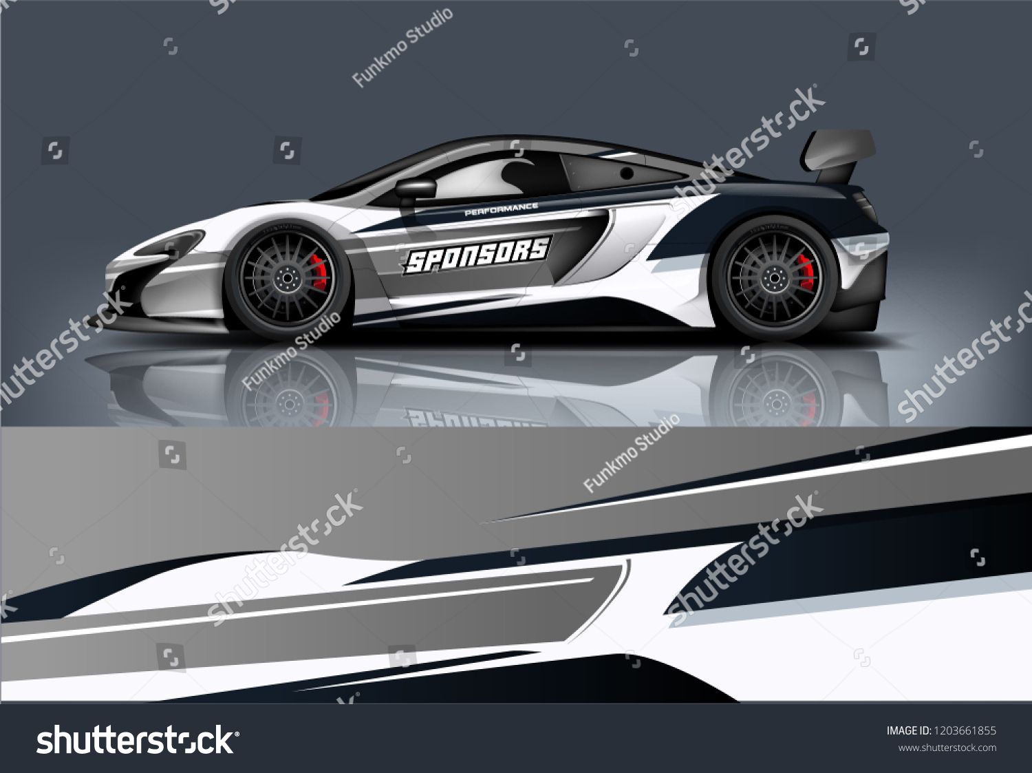 Sport car racing wrap design. vector design.