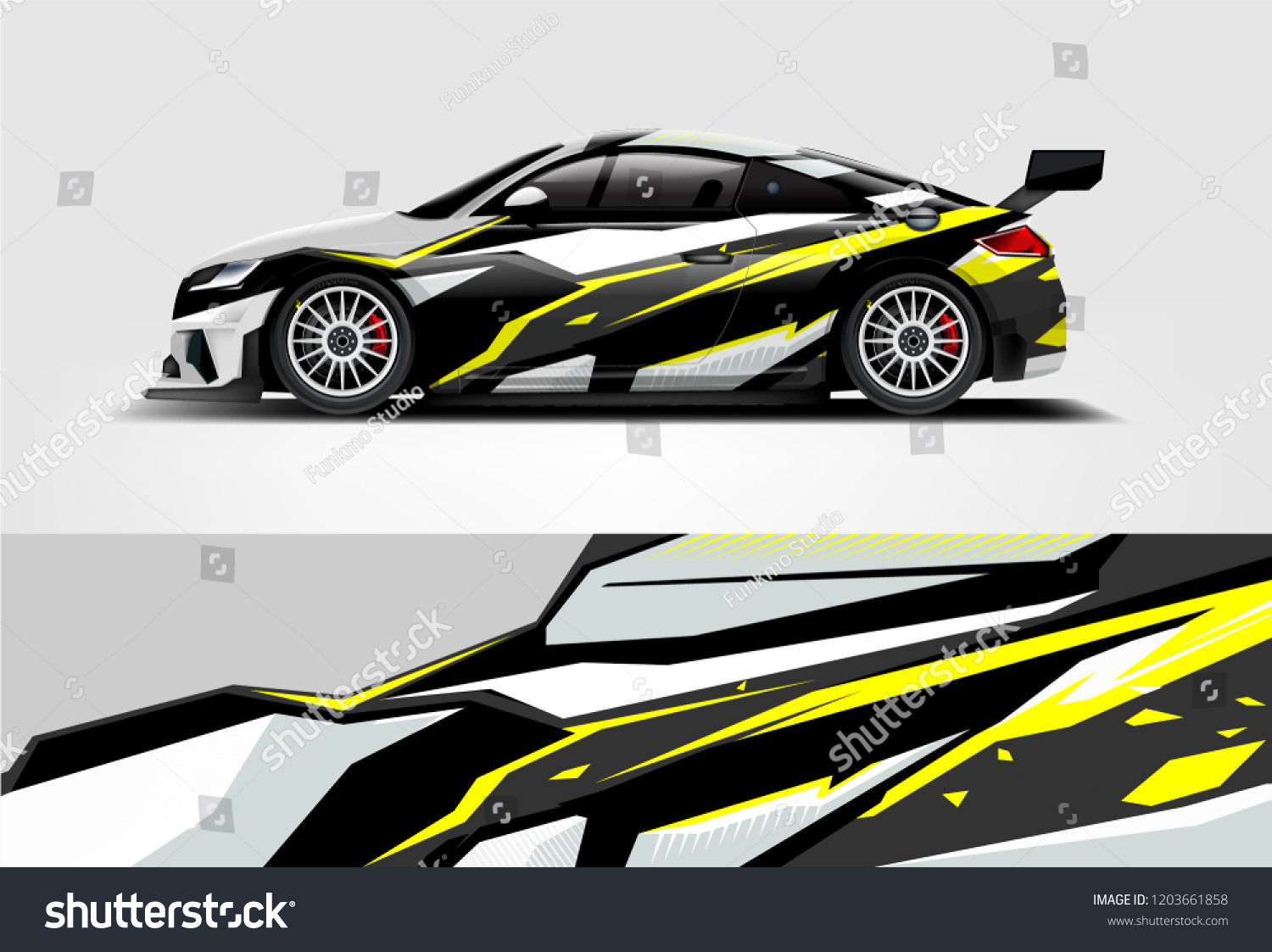 Sport car racing wrap design. vector design.