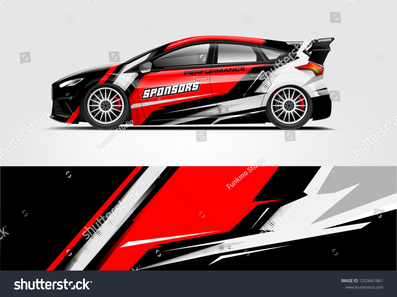 Sport car racing wrap design. vector design.