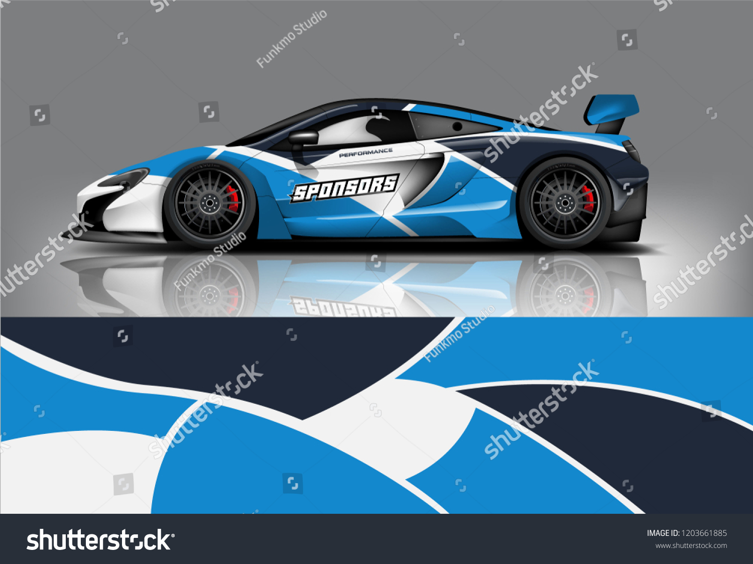 Sport car racing wrap design. vector design.