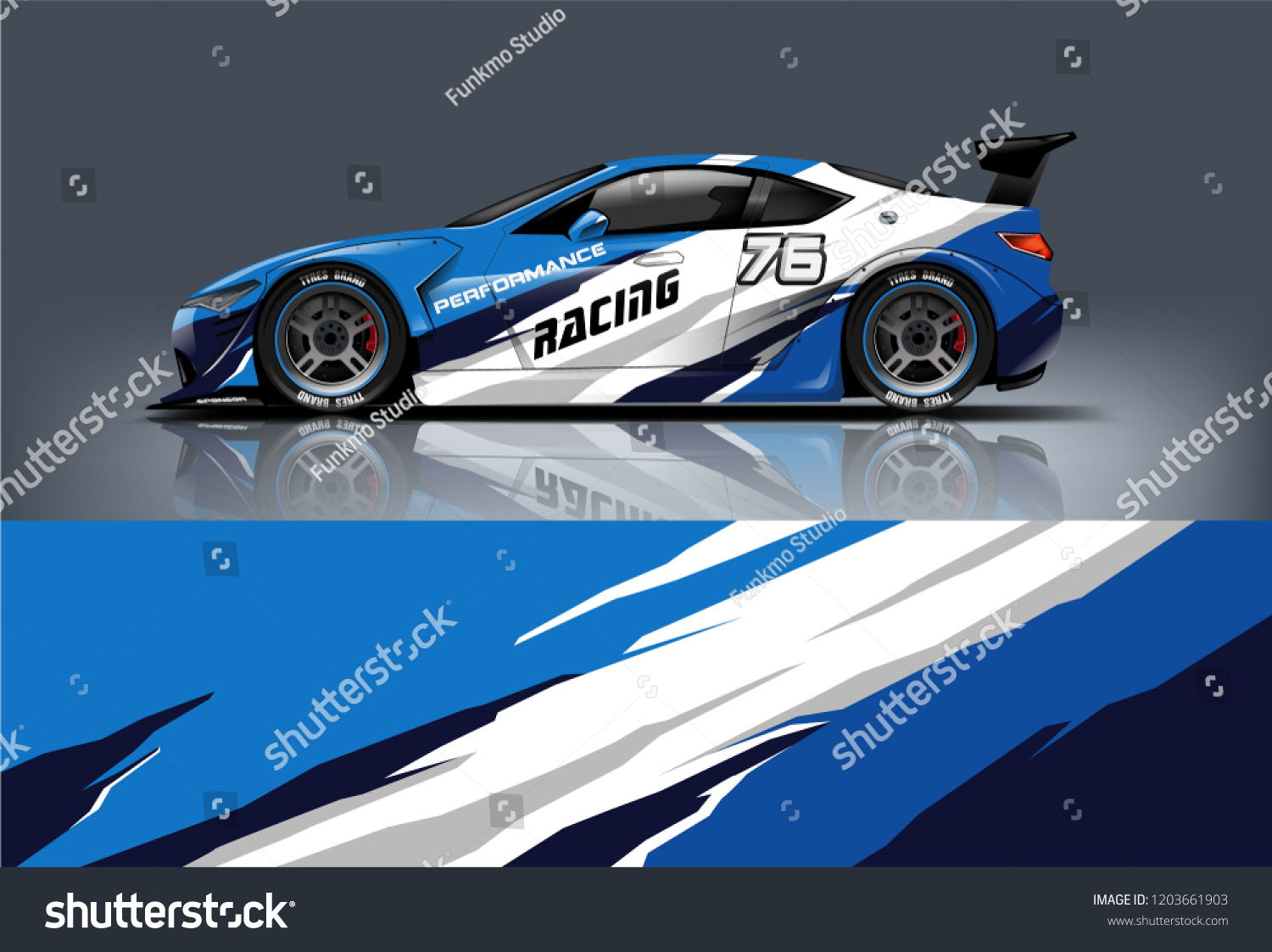 Sport car racing wrap design. vector design.