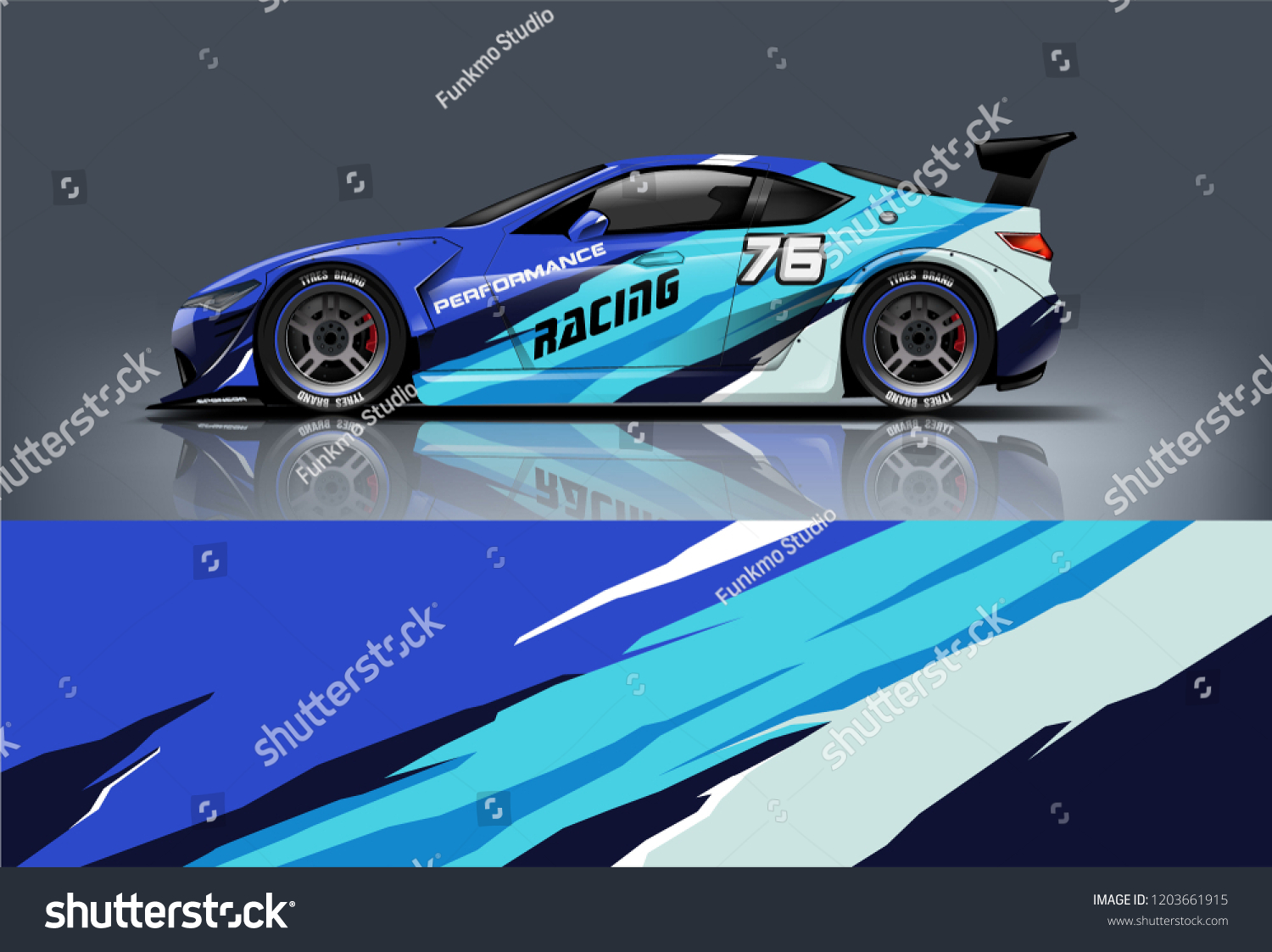 Sport car racing wrap design. vector design.