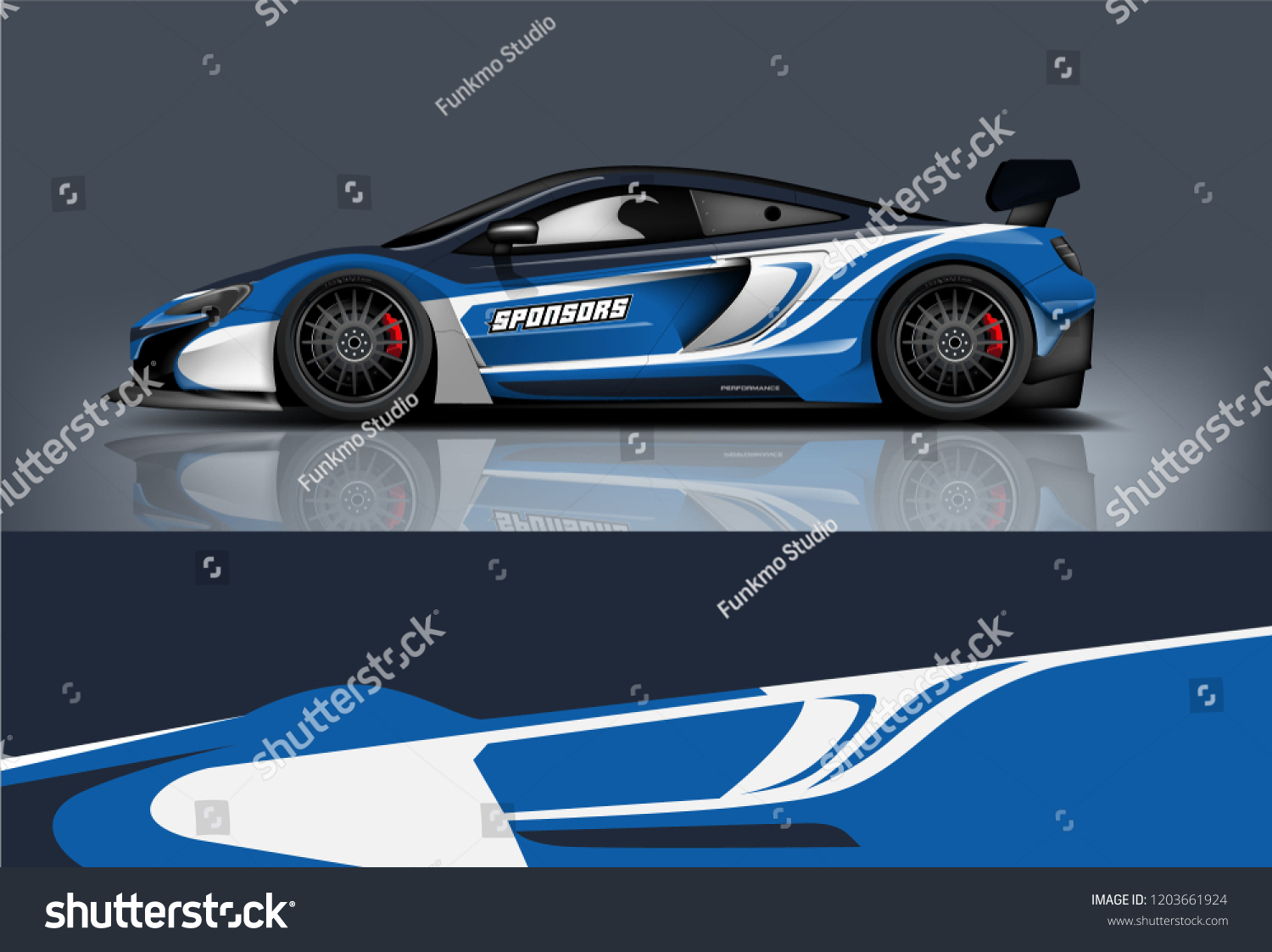 Sport car racing wrap design. vector design.