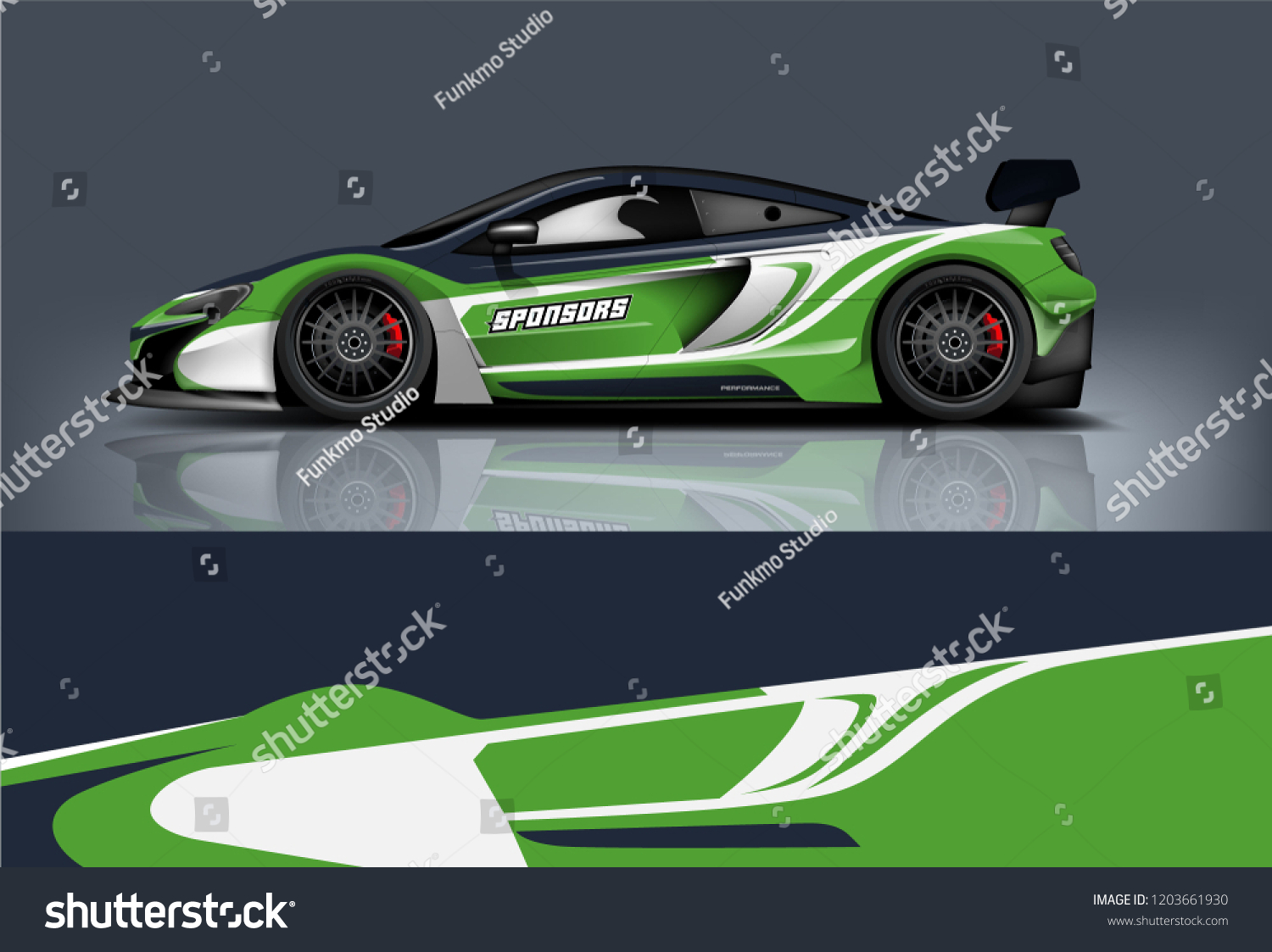 Sport car racing wrap design. vector design.