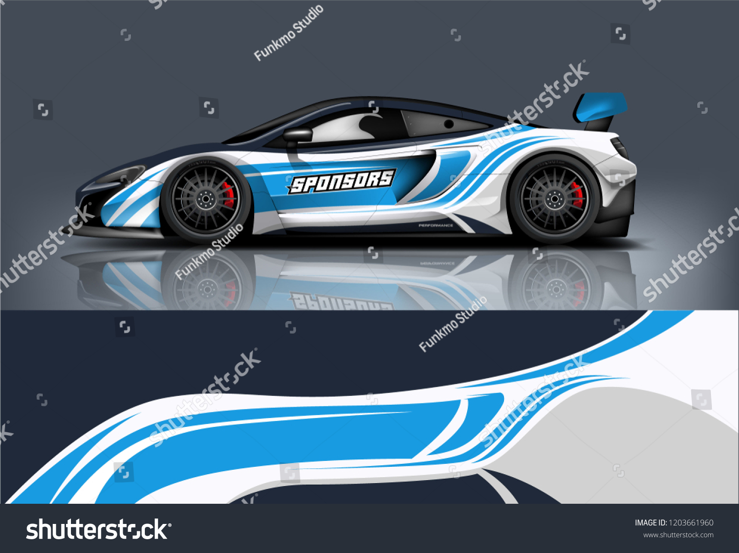 Sport car racing wrap design. vector design.