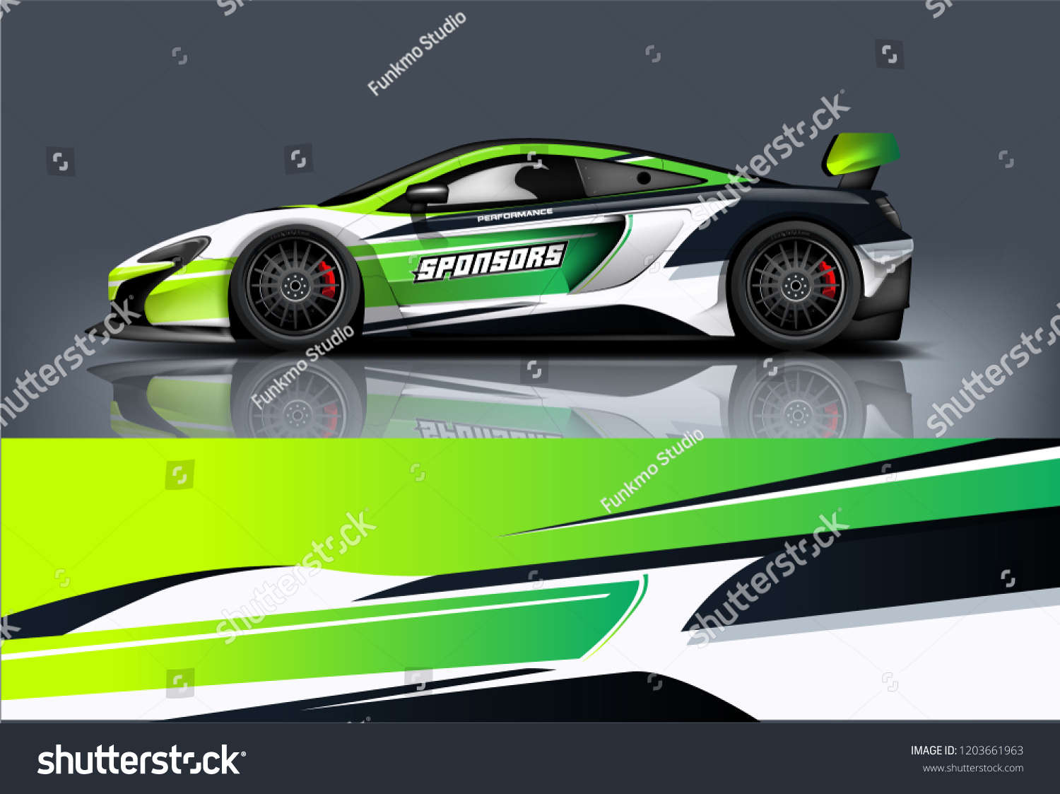 Sport car racing wrap design. vector design.