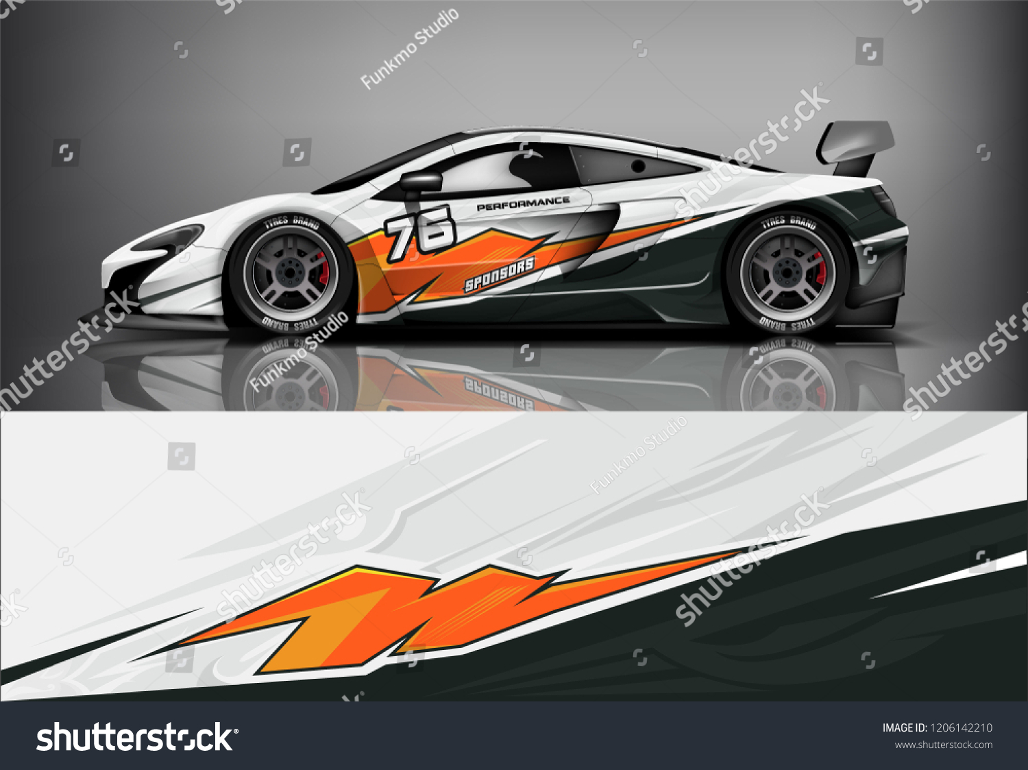 Sport car racing wrap livery design. vector design.