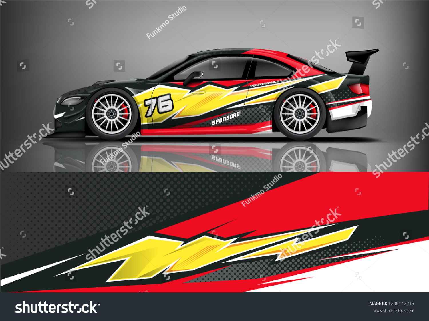 Sport car racing wrap livery design. vector design.