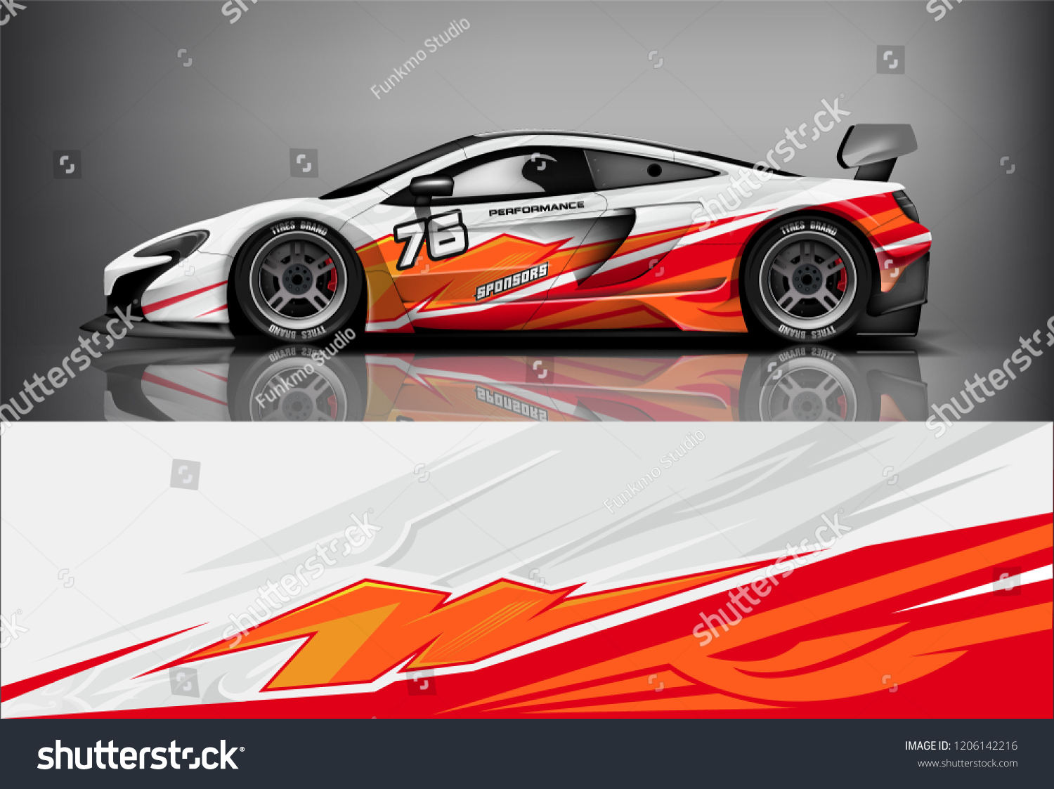 Sport car racing wrap livery design. vector design.