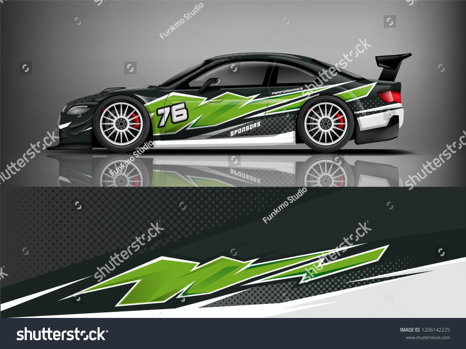 Sport car racing wrap livery design. vector design.