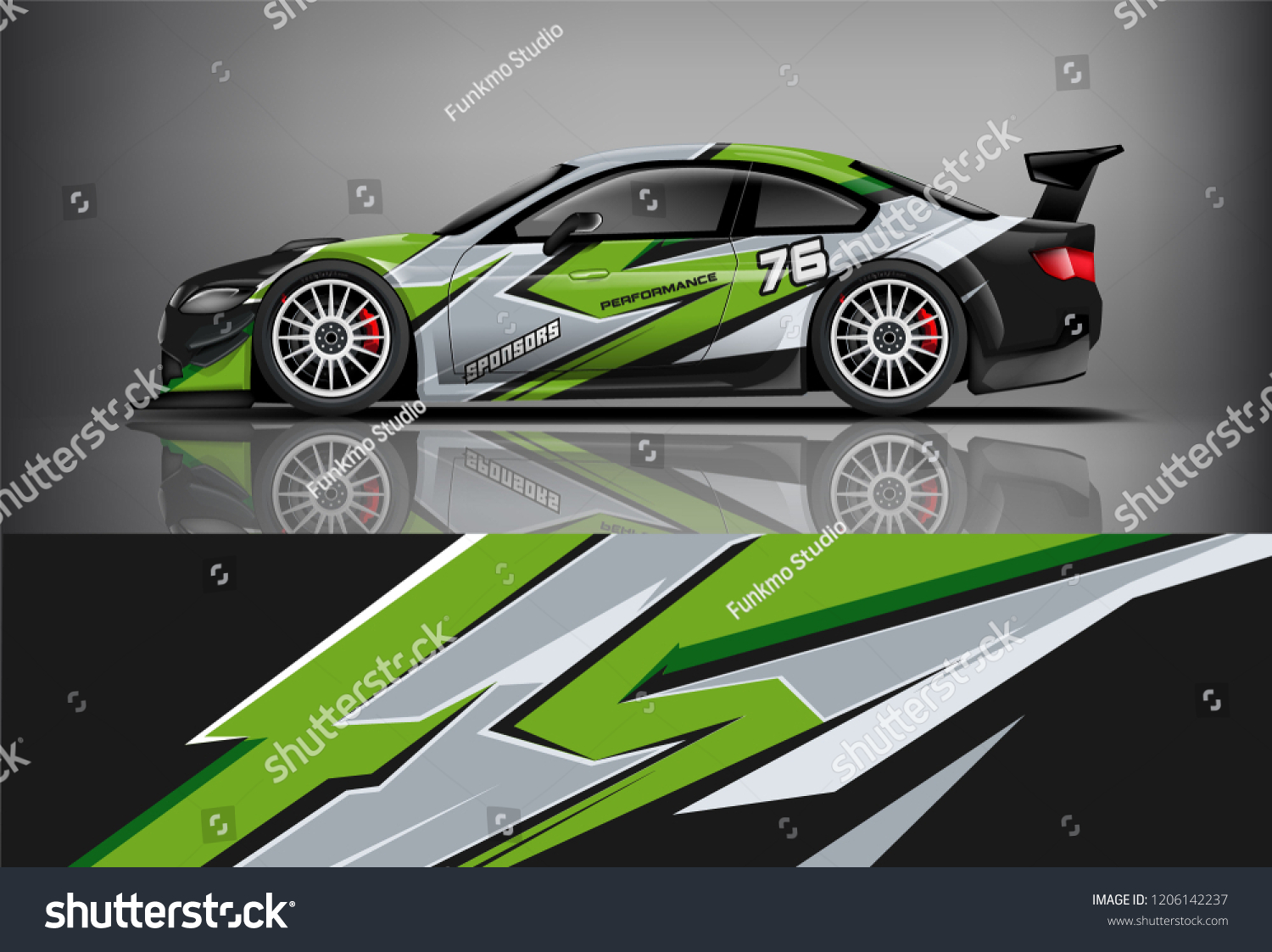 Sport car racing wrap livery design. vector design.
