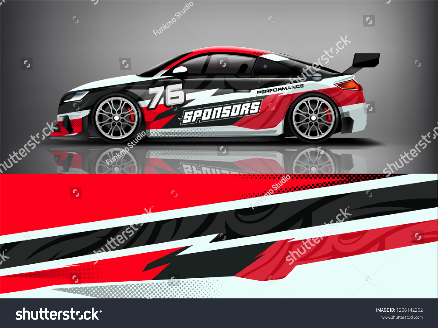 Sport car racing wrap livery design. vector design.