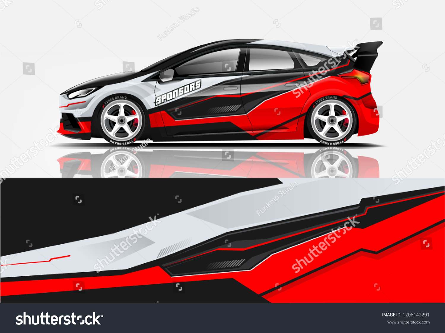 Sport car racing wrap livery design. vector design.